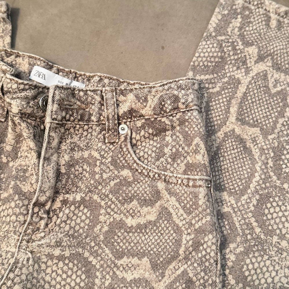 Zara Snake Print Jeans - Gray